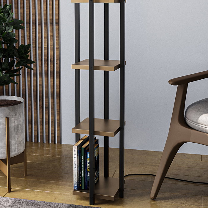 Opviq Shelf Lamp - 8115 Negra y Dorada